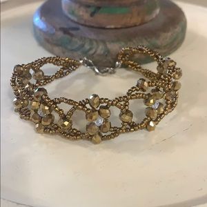 Beautiful beaded flower bracelet